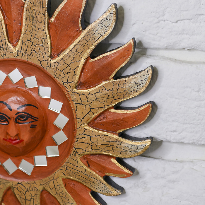 Панно настенное "Солнце", дерево 20 см