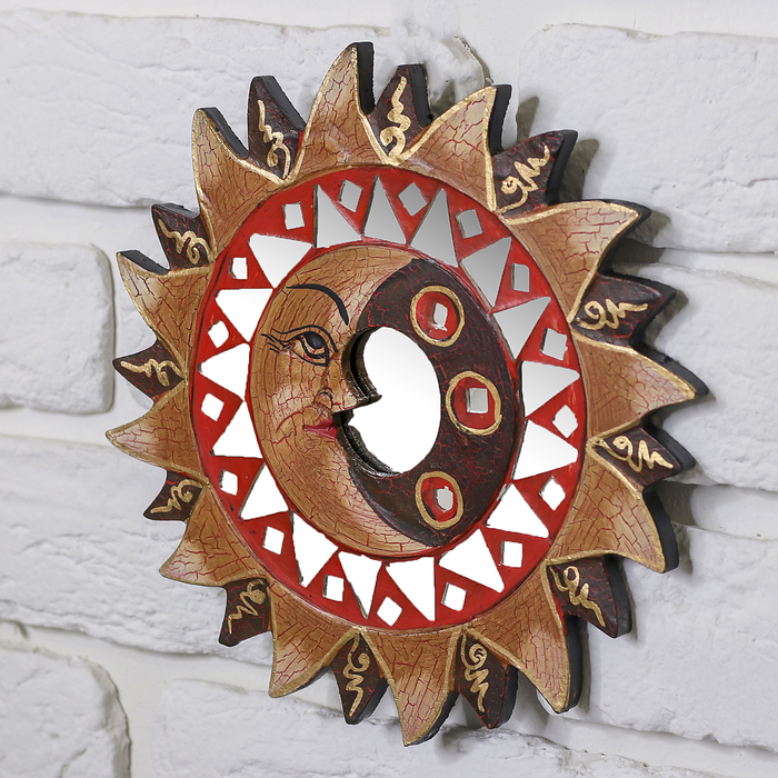 Панно настенное "Солнце и луна" 20 см