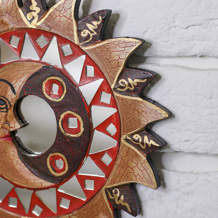 Панно настенное "Солнце и луна" 20 см