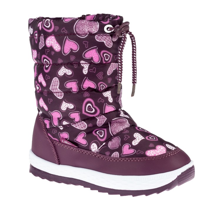 Дутики детские арт. LB9602C (бордовый) (р. 27)