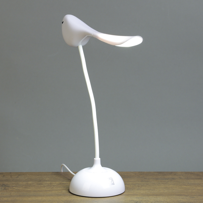 Лампа настольная сенсор 3 режима "Птица" белая LEDх15 АКБ, USB 32х23х9,5 см