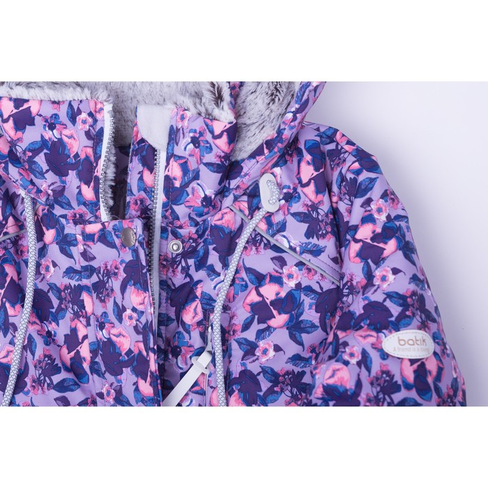 Парка для девочки, рост 152 см, цвет сиреневый