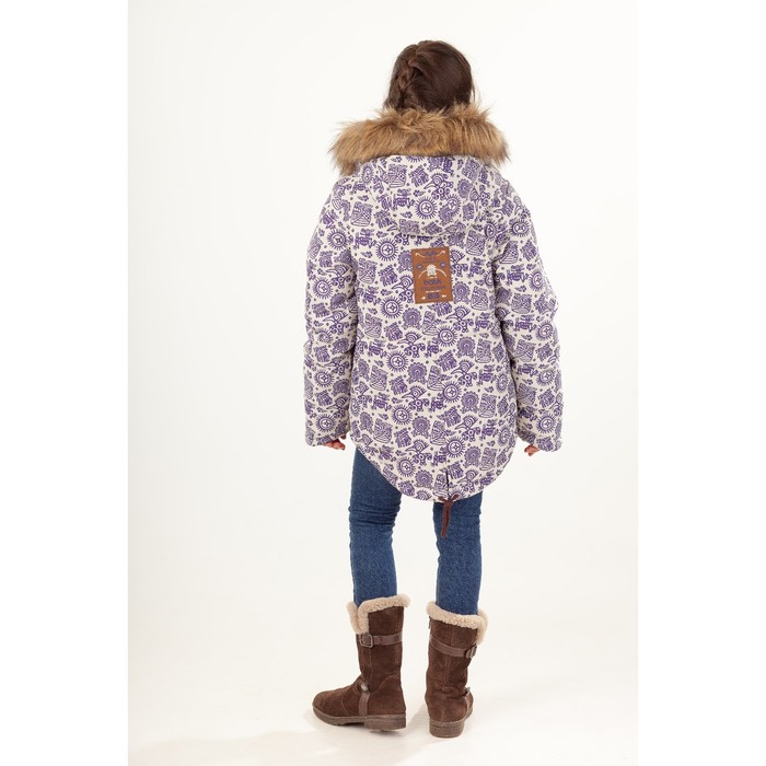 Куртка для девочки, рост 140 см, цвет бежевый