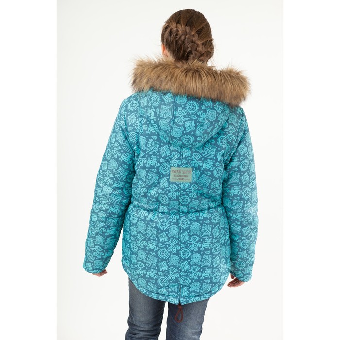 Куртка для девочки, рост 146 см, цвет бирюзовый