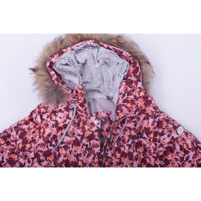 Парка для девочки, рост 152 см, цвет бордовый