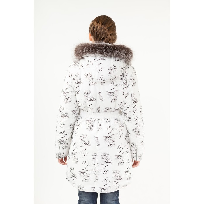 Полупальто для девочки, рост 152 см, цвет белый