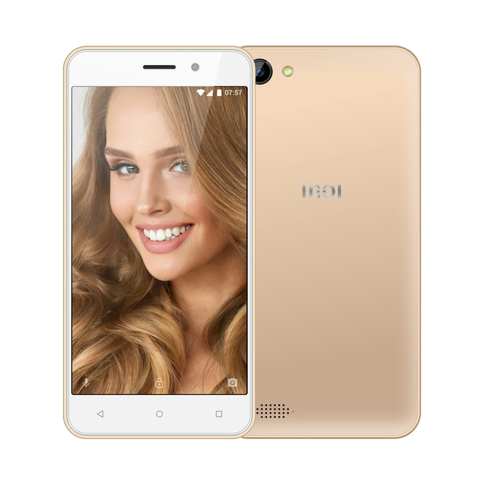 Смартфон INOI 2 Lite Gold 5", 854*480, 8Gb, 1Gb RAM, 5+2Mp золотой