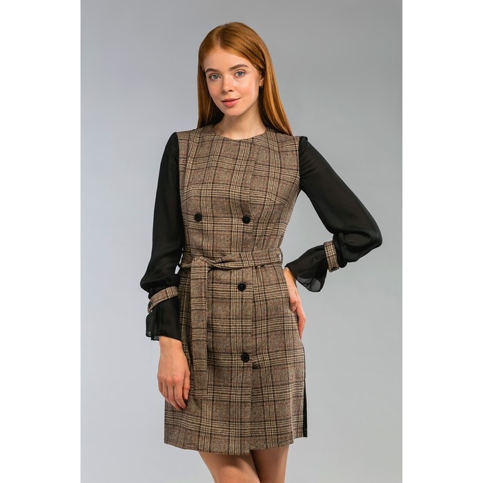 Платье женское 149 цвет бежевый, р-р 46