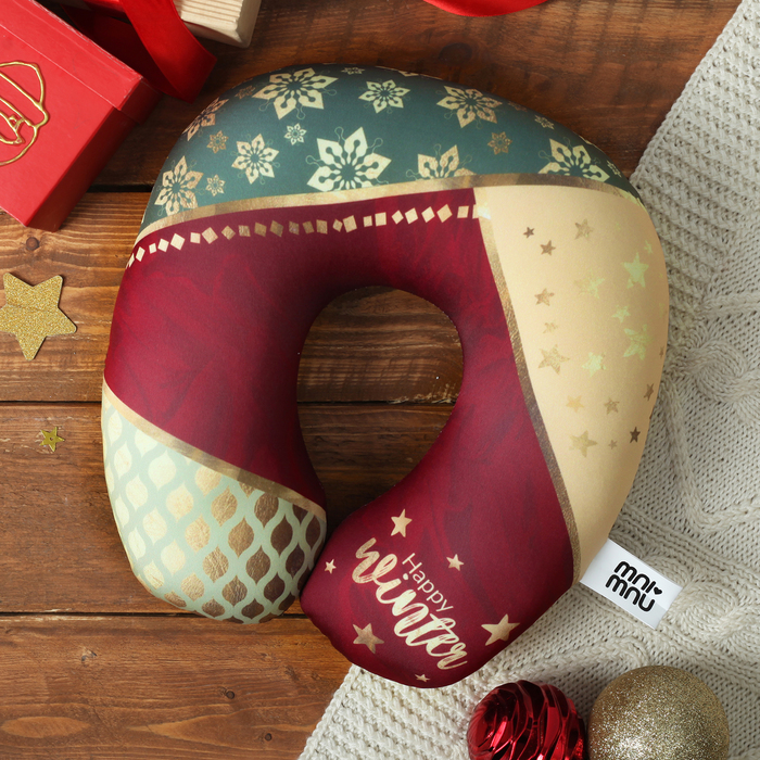 Подголовник-подушка антистресс "Happy winter"