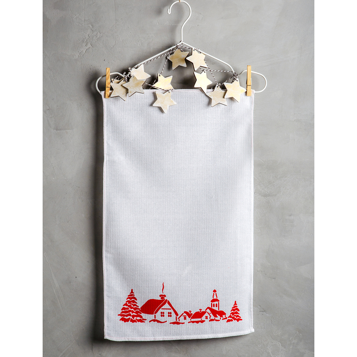 Комплект полотенец для кухни Spany 35x61 2шт, рогожка, хл.100%, Машина с подарками 1