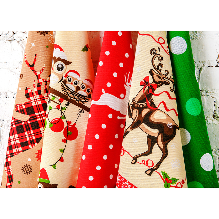 Комплект полотенец для кухни Spany 35x61 2шт, рогожка, хл.100%, Олень 3