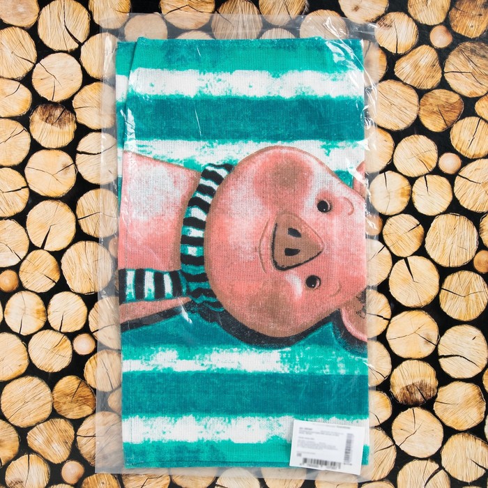Полотенце для кухни Spany 35x61, рогожка, хл.100%, Хрюша