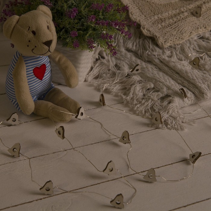 НИТЬ, 2 м, "Роса", с насад, "Колокольчик белый",LED-20-3V, 2*АА(не в компл),фиксинг,Т/БЕЛЫЙ