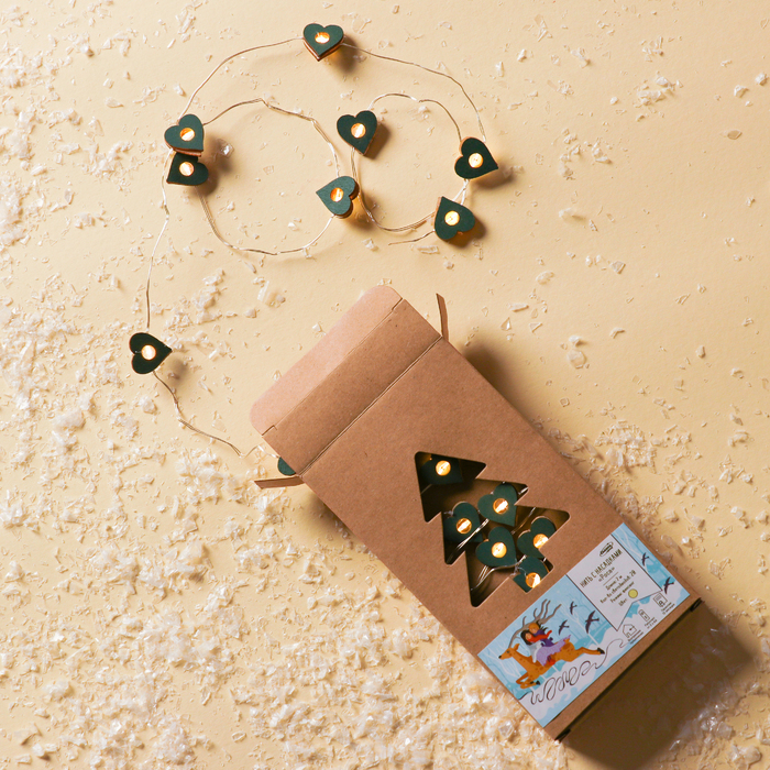 НИТЬ, 2 м, "Роса", с насад, "Сердце синее", LED-20-3V, 2*АА (не в компл), фиксинг, Т/БЕЛЫЙ