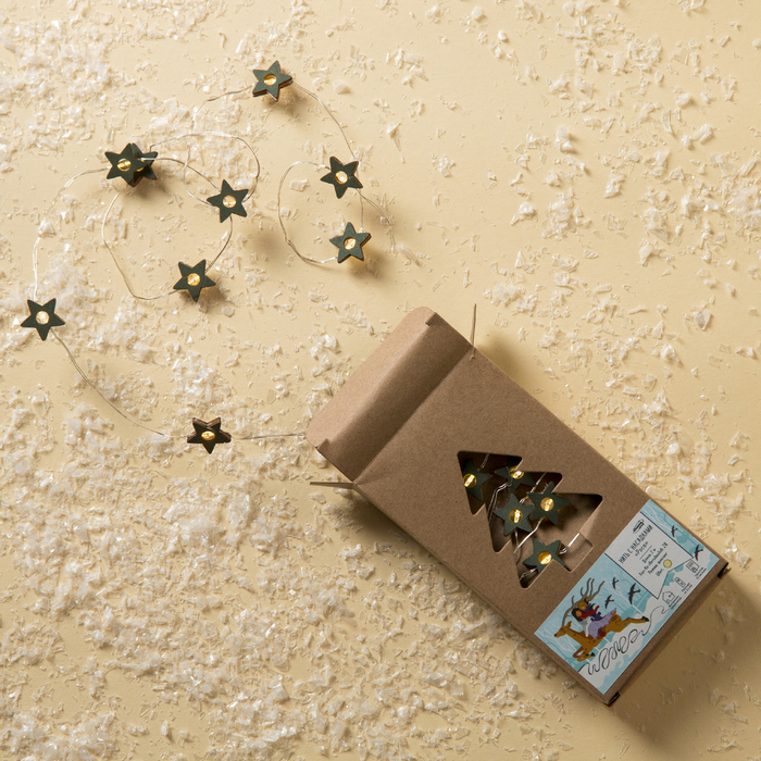 НИТЬ, 2 м, "Роса", с насад, "Звезда синяя", LED-20-3V, 2*АА (не в компл), фиксинг, Т/БЕЛЫЙ