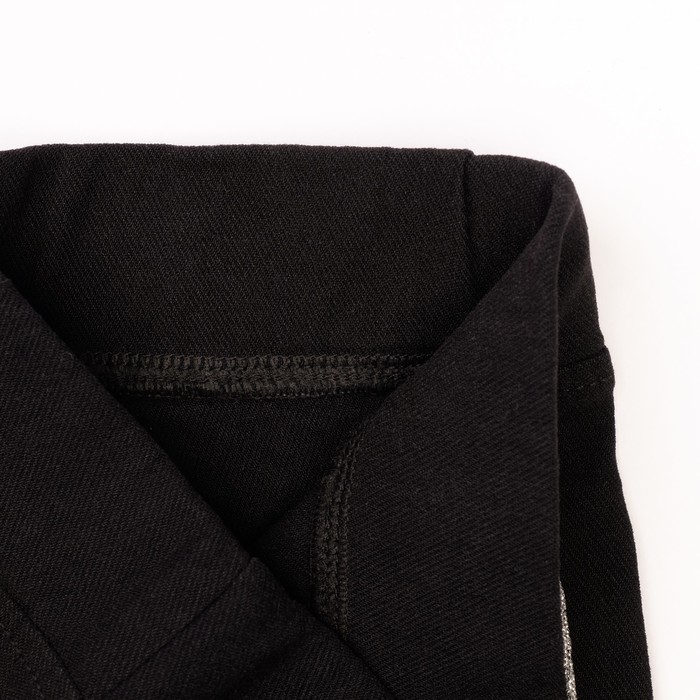 Джегинсы для девочки с лампасами HZ-015, черный, рост 110