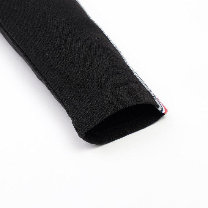 Джегинсы для девочки с лампасами HZ-015, черный, рост 110