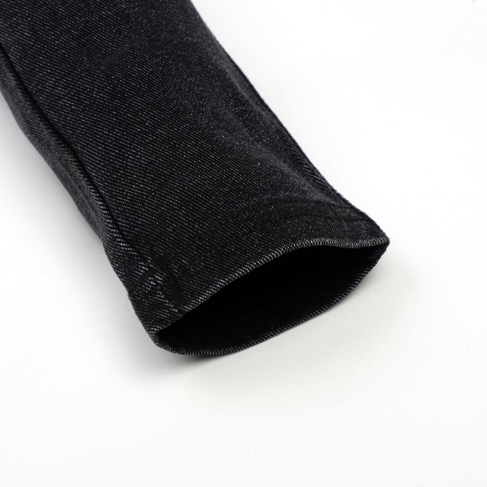 Джегинсы для девочки рваные на колене HZ-12, черный, рост 128