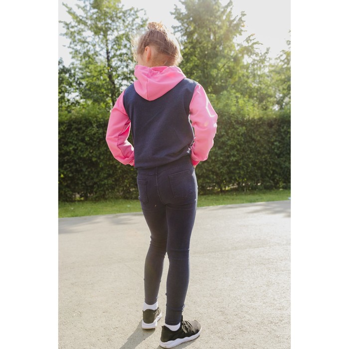 Джегинсы для девочки рваные на колене HZ-09, синий, рост 134