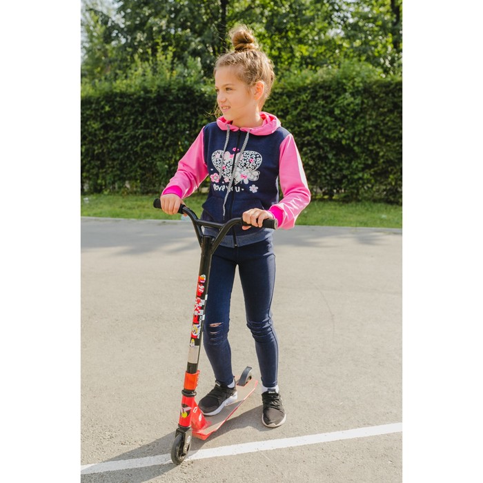 Джегинсы для девочки рваные на колене HZ-09, синий, рост 140