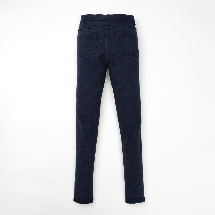 Джегинсы для девочки рваные на колене HZ-09, синий, рост 146