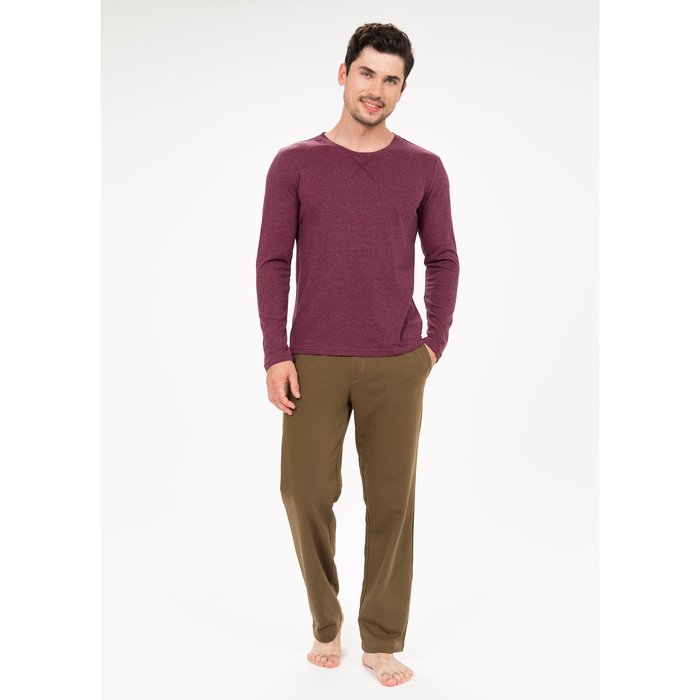 Футболка мужская AW18-BGUZ-590 цвет бордовый, р-р 46-48