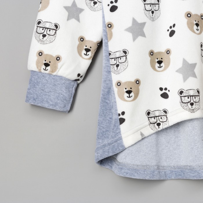 Комплект женский (джемпер, брюки) "Мишки" КВ237 цвет серый, р-р 50