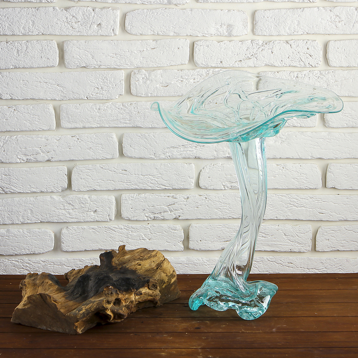 Вазон стекло на дереве "Прелесть" 38х30х25 см