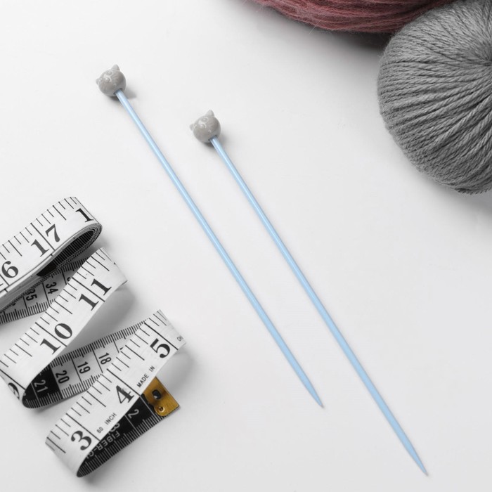 Спицы для вязания "Коты", детские, прямые, 20см, d=3,5мм, 2шт