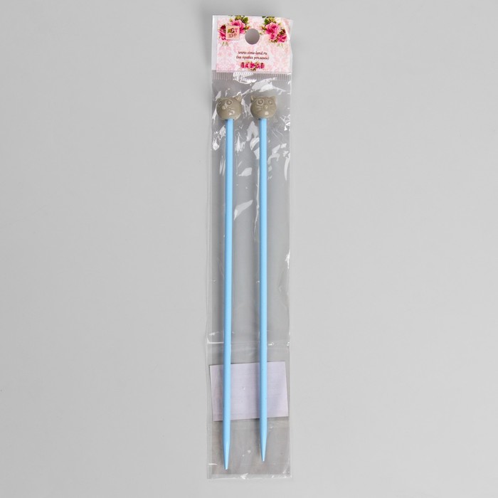 Спицы для вязания "Коты", детские, прямые, 20см, d=4,5мм, 2шт