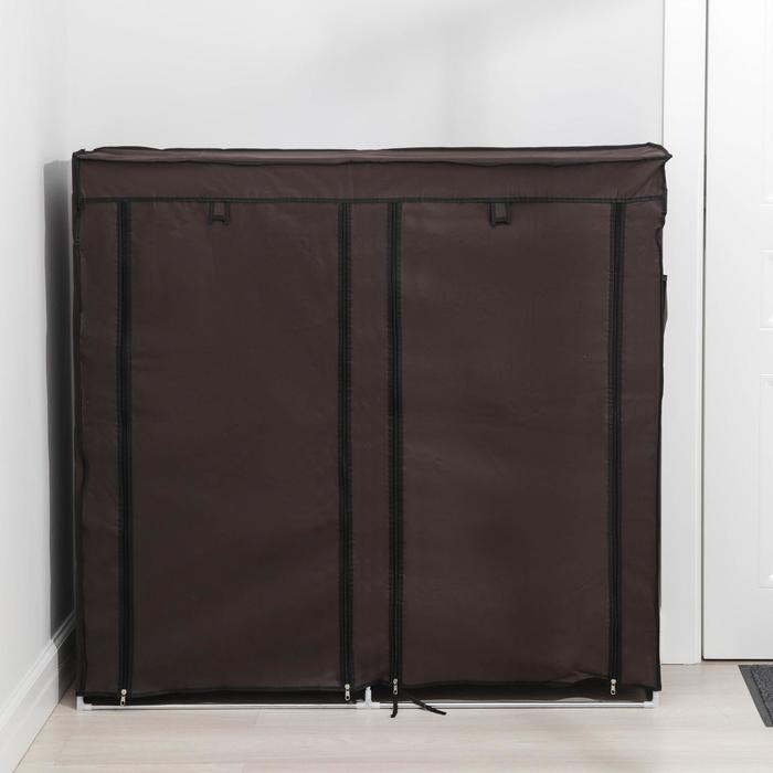 

Полка для обуви двойная 6 ярусов, 118×30×120 см, цвет коричневый