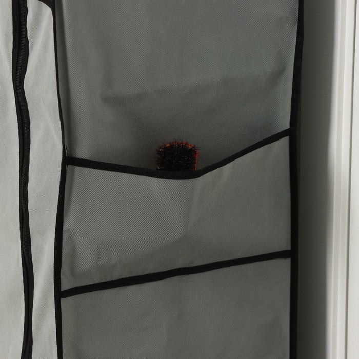 Полка для обуви двойная 6 ярусов, цвет серый