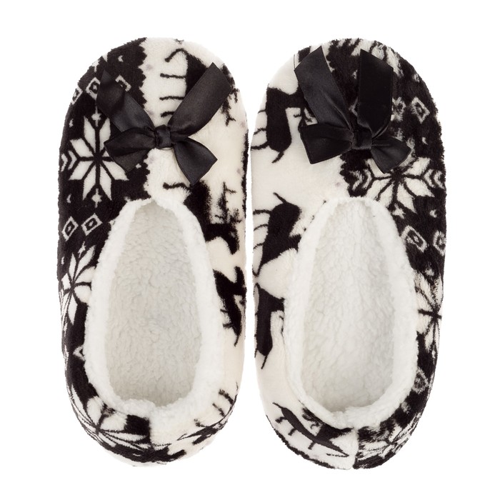 Тапочки-балетки женские (черный) (р. 37/39) (25 см)