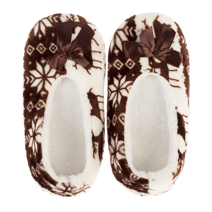 Тапочки-балетки женские (коричневый) (р. 37/39) (25 см)