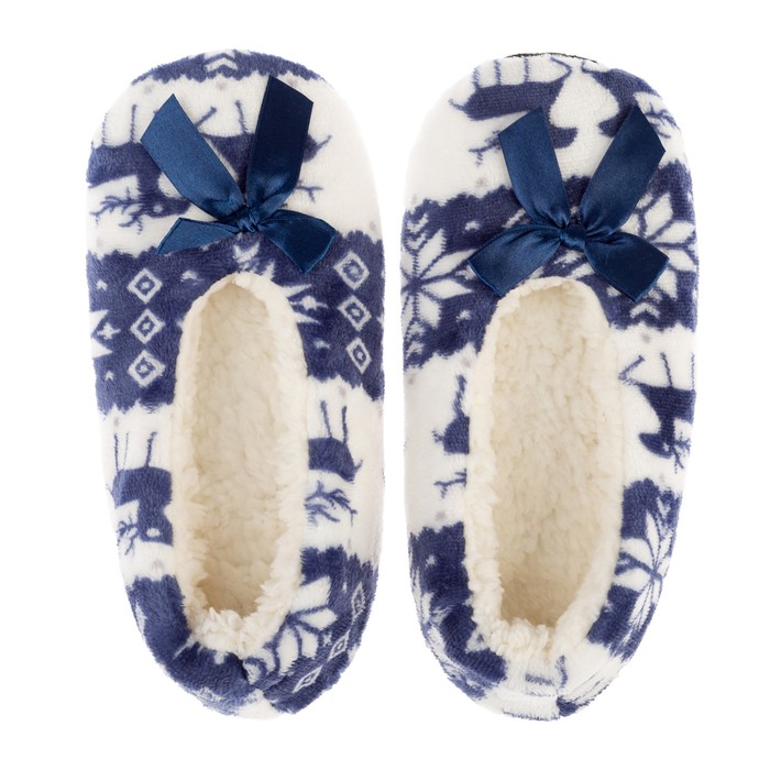 Тапочки-балетки женские (синий) (р. 37/39) (25 см)