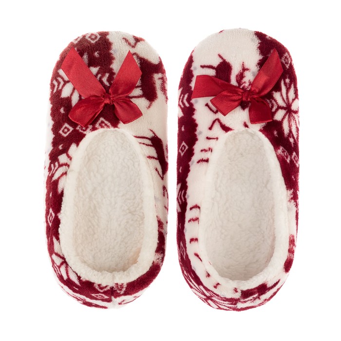 Тапочки-балетки женские (бордо) (р. 37/39) (25 см)