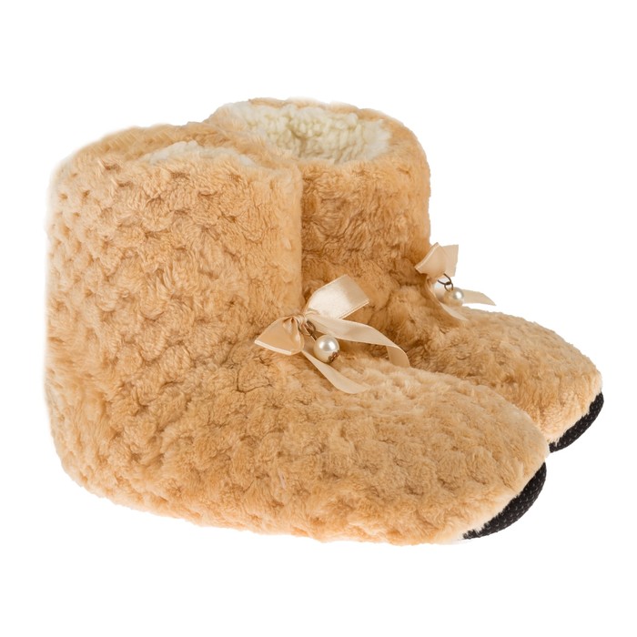 Тапочки-сапожки женские (бежевый) (р. 37/39) (25 см)