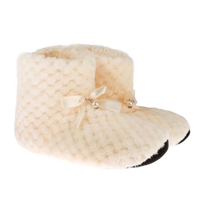 Тапочки-сапожки женские (кремовый) (р. 37/39) (25 см)