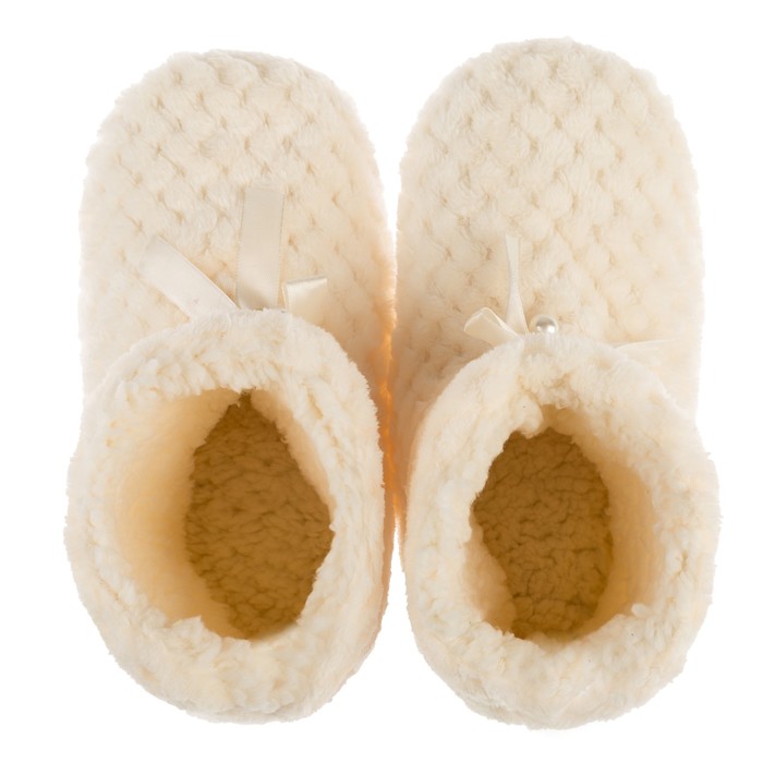 Тапочки-сапожки женские (кремовый) (р. 37/39) (25 см)