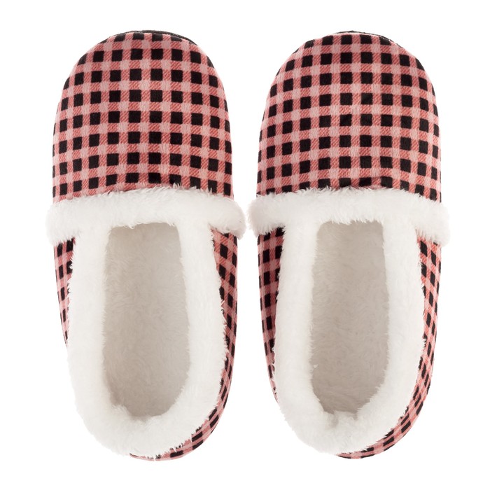 Тапочки-балетки женские "Клетка" (розовый) (р. 37/39) (25 см)