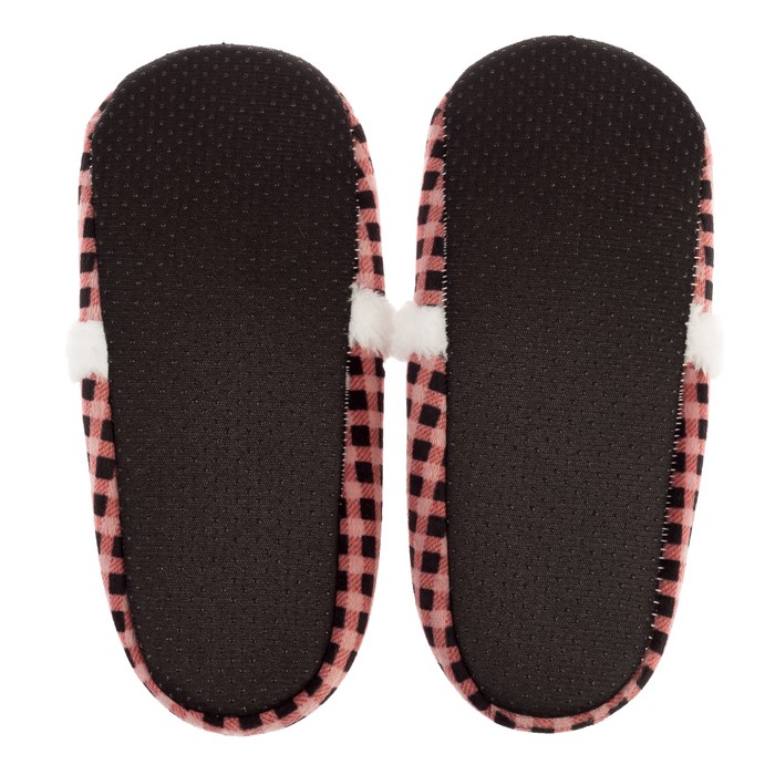 Тапочки-балетки женские "Клетка" (розовый) (р. 37/39) (25 см)