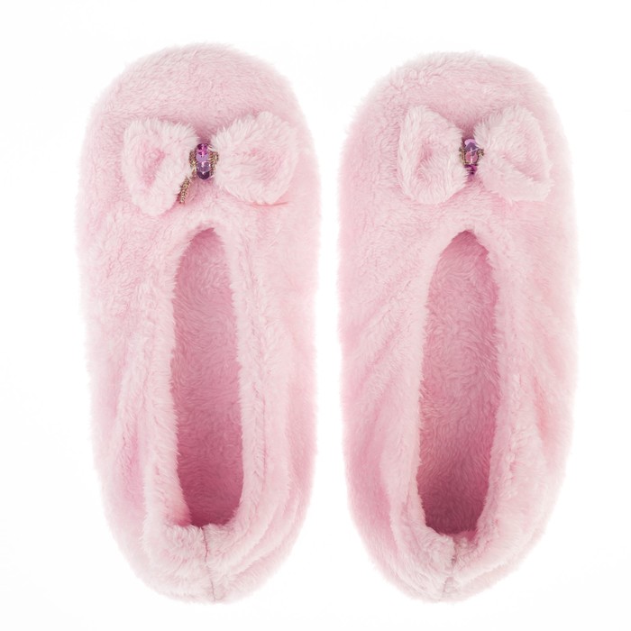 Тапочки-балетки женские "Бантик" (сиреневый) (р. 37/39) (25 см)