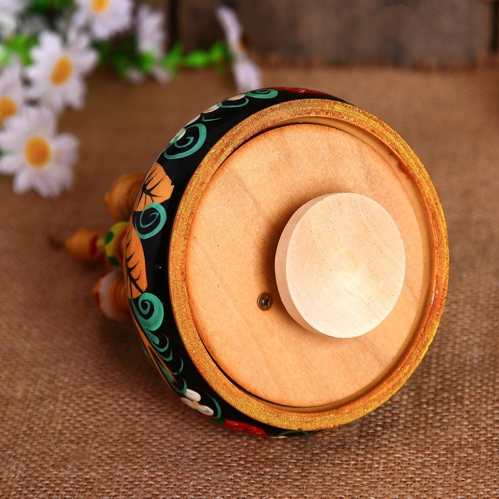 Сувенир-шкатулка музыкальная "Храм", 19х15,5 см, хохлома