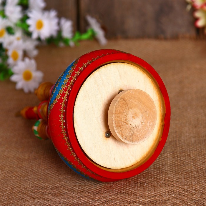 Сувенир-шкатулка музыкальная "Храм", 19х15,5 см, красно-голубая