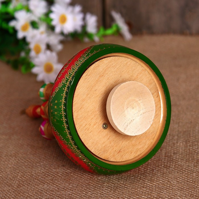 Сувенир-шкатулка музыкальная "Храм", 19х15,5 см, красно-зелёная