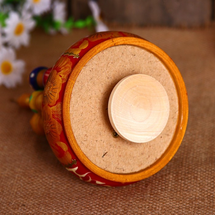 Сувенир-шкатулка музыкальная "Храм. Россия", 19х15,5 см, красная