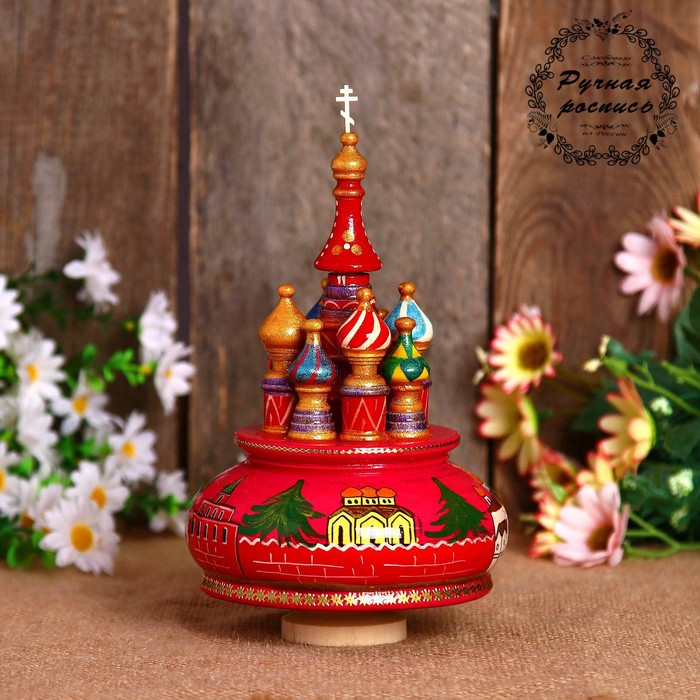 Сувенир-шкатулка музыкальная "Храм", 19х15,5 см, собор