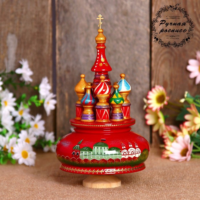Сувенир-шкатулка музыкальная "Храм.Россия", 19х15,5 см