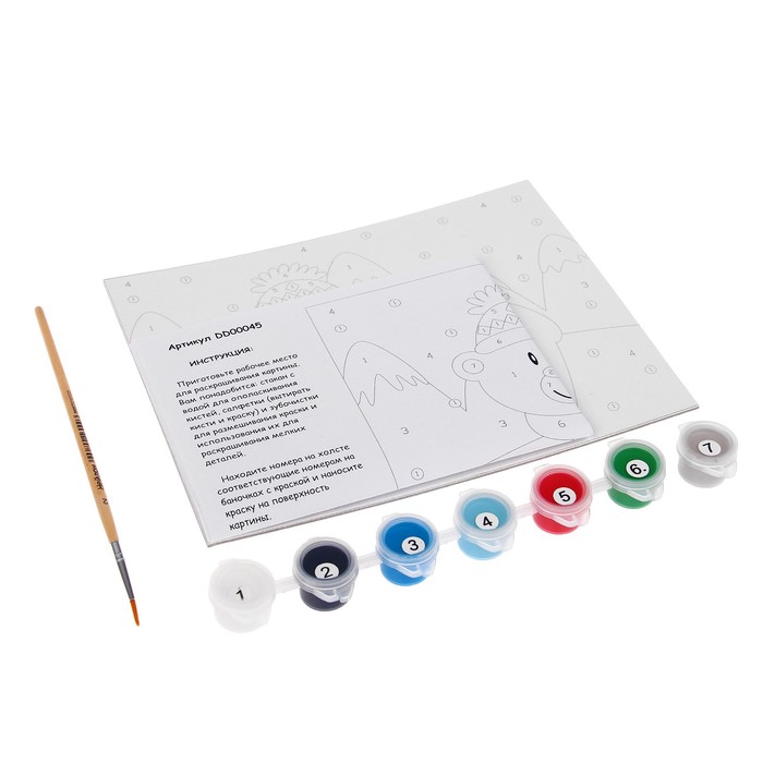 Раскраска по номерам на холсте "Белый медведь"