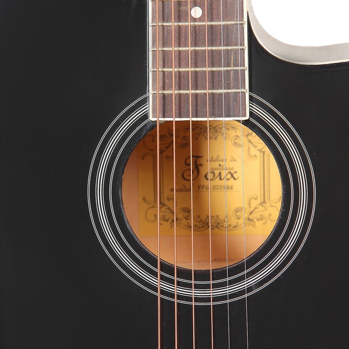 Акустическая гитара Foix FFG-1038BK черная, с вырезом УЦЕНКА